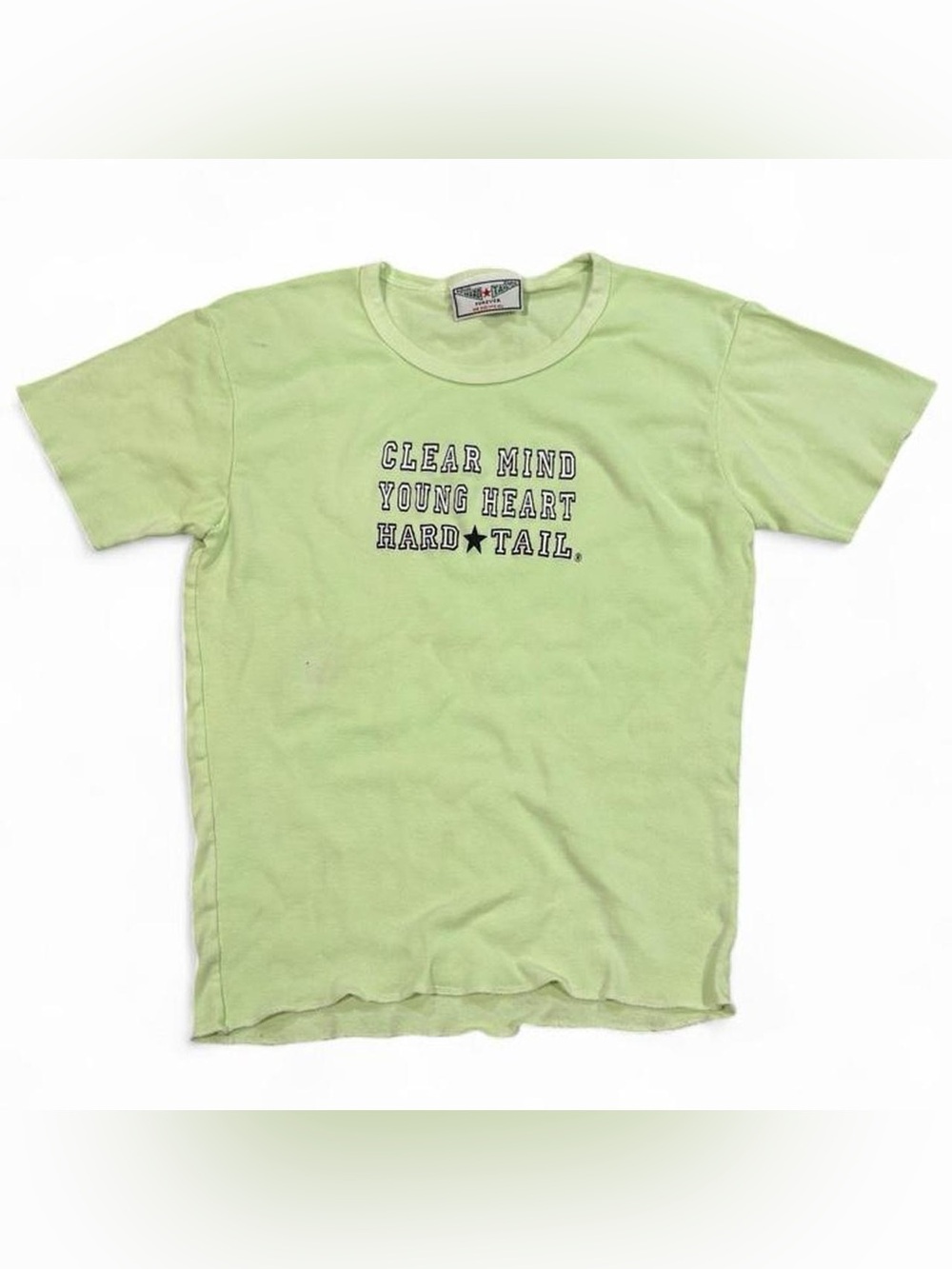 90’s vintage Hard Tail faded neon green t shirt